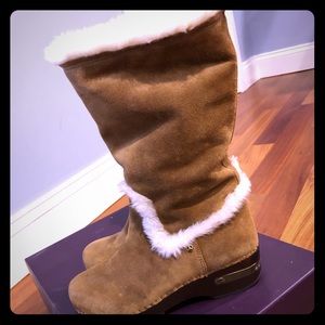 Tall Suede fur lined boots